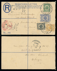 Malayan States: Kedah: Postal Stationery: 1927 (July 19) 12c. ...