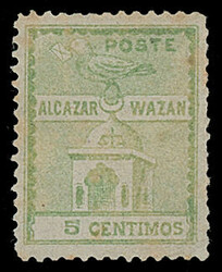 Morocco: Locals: Alcazar to Wazan: 1896 5c. green, unused without gum ...