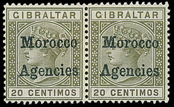 Morocco Agencies: Gibraltar Issues Overprinted: Local Overprint ...