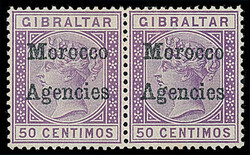Morocco Agencies: Gibraltar Issues Overprinted: 1898-1900 Local ...