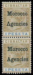 Morocco Agencies: Gibraltar Issues Overprinted: 1898-1900 Local ...