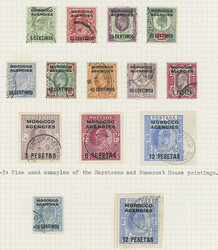 Morocco Agencies: Spanish Currency: 1907-12 De La Rue set and ...