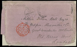 New Zealand: Crash and Wreck Mail: 1875 (Mar. 14) defective envelope ...