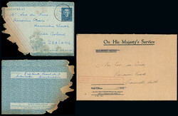 New Zealand: Crash and Wreck Mail: 1952 (Mar. 19) stained charred ...