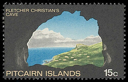 Pitcairn Islands: 1969-75 15c. variety with Queen’s head omitted, ...