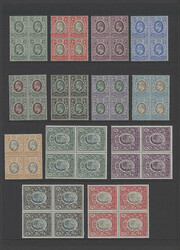 Somaliland: 1904 1/2a. to 5r. set of blocks of four, fine mint, some ...