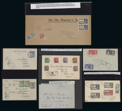 Somaliland: A collection of covers on stock leaves, 1904 to 1957, ...