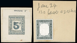 South Africa: Union Postage Dues: 1914-22 stamp-size die proof of ...