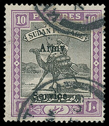 Sudan: Army Service: 1906-12 Watermark Quatrefoil 10p. black and ...