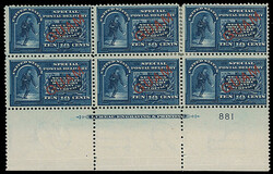 U.S.A.: Guam: Special Delivery: 1899 overprint 10c. blue lower ...