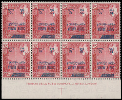 South Arabian Federation: Kathiri: 1966 (Aug.) 15f. on 25c. surcharge ...