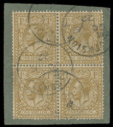 Ascension: Great Britain used in Ascension: 1912-22 1s. bistre, ...
