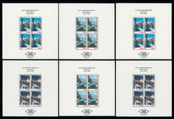 Belgium: Railway Parcels: 1985 set of six miniature sheets, fine ...