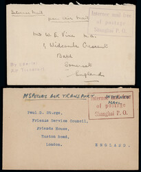 China: 1940s two stampless “By Special Air Transport” covers to ...
