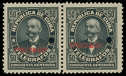 Cuba: Collection incl. 1894 50c. and 1p. imperf telegraphs mint, 1908 ...