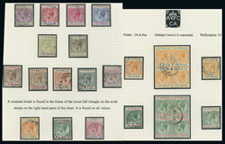 Cyprus: 1912-15 10pa. to 45pi. set used, the listed shades and partly ...