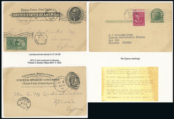 Cyprus: The Christopher Podger FRPSL collection: Incoming Mail: U.S.A ...