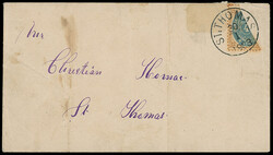 Danish West Indies: Collection in a binder incl. 1855 3c. deep brown ...