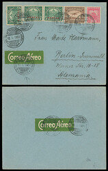 Ecuador: Collection incl. 1930 airmail cover to Philadelphia franked ...