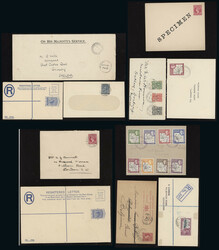 Falkland Islands: A selection of covers and postal stationery, 1890s ...