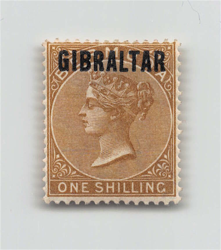 1886, 1 Sh gelbbraun, Viktoria, tadellos, ungebraucht, mit ...