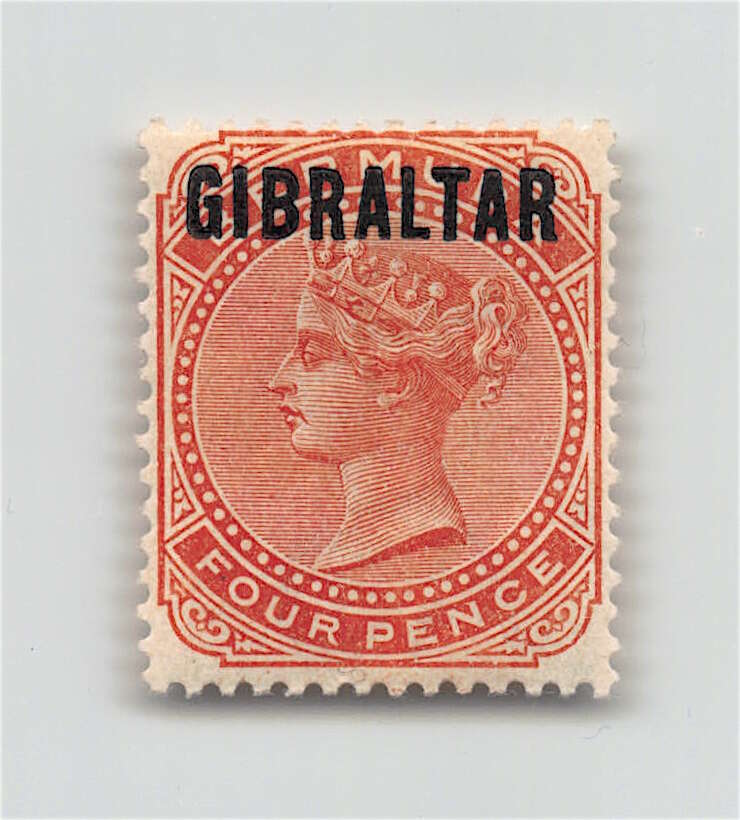 1886, 4 P braunorange, Viktoria, ungebraucht, mit Originalgummierung, ...