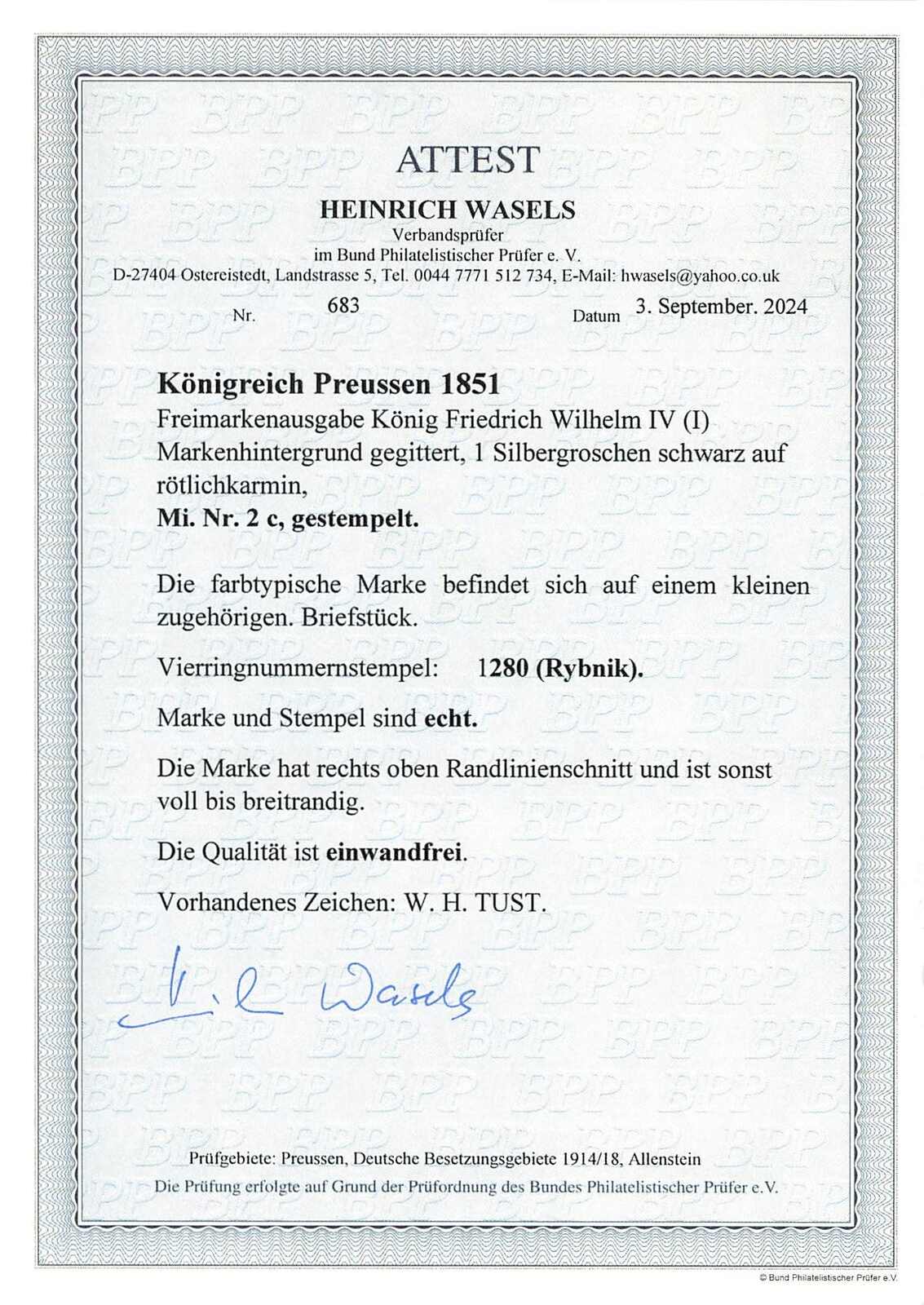 Image 1 for lot number 1820 for Alexander Voigt - Stamps and Postal History Auction