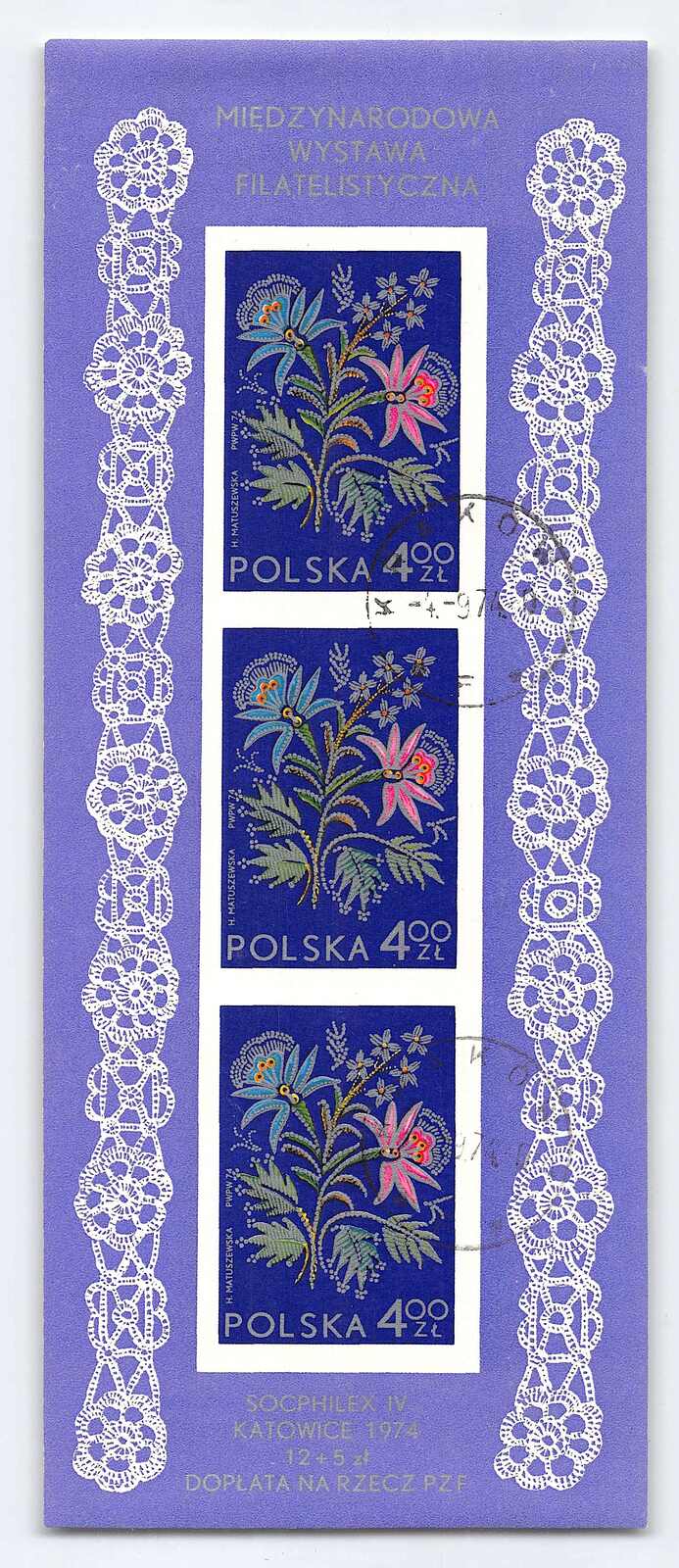 1974, 4 Zl., Internationale Philatelieausstellung „Socphilex“, ...
