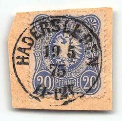 HADERSLEBEN / HADERSLEV: 1875, 20 Pf., Pfennige, etwas kurzzahnig mit ...
