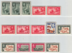 1938, 1/2 P bis 1 £, Einheimische Motive, König Georg VI, ...