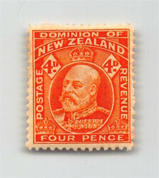 1910, 4 P orange, Eduard VII, Linienzähnung, tadellos, ungebraucht ...