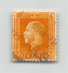 1915, 4 P orangegelb, Georg V., K 14:13 1/2, tadellos, gestempelt, ...