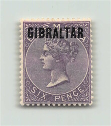 1886, 6 P violett, Viktoria, tadellos, ungebraucht, mit ...