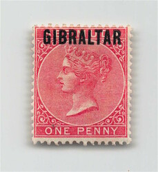 1886, 1 P karminrosa, Viktoria, tadellos, ungebraucht, mit ...