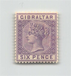 1887, 6 P violett, Viktoria, tadellos, ungebraucht, mit ...