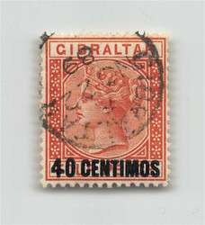 1889, 40 C auf 4 P braunorange, Viktoria, spanische Währung, ...