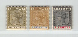1895, 20 C bis 2 Pta, Viktoria, spanische Währung, komplette Ausgabe ...