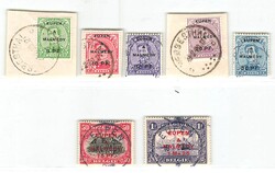 1920, 5 PF auf 5 C bis 1.25 Mk auf 1 Fr, Freimarken von Belgien mit ...