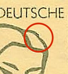 1956, 5 Pf, Tag der Menschenrechte, Asiatin mit Blumen, mit SELTENEM ...