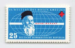 1957, 25 Pf, Welttag des Roten Kreuzes, Henry Dunant, mit ...