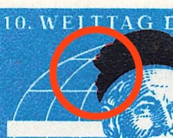 1957, 25 Pf, Welttag des Roten Kreuzes, Henry Dunant, mit ...