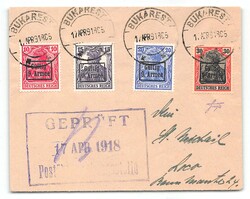 1918, 10 bis 30 Pf. Germania mit Aufdruck "9. Armee", komplette ...