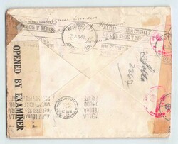 DOPPELZENSUR: 1941, 10 O, violett, Kinderhilfe, als waagerechte ...