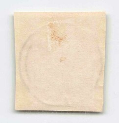 1850, 1 Sgr. schw. auf dunkelrosa, Friedrich Wilhelm IV., links unten ...