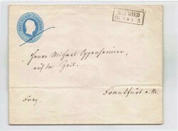 JUDAICA: 1851, 2 Sgr. blau, Friedrich Wilhelm IV., Ganzsachenumschlag ...