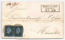 WIRTSCHAFTSBÜRGERTUM IN MÜNSTER: 1850, zweimal 2 Sgr. schwarz auf ...