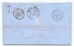 DESTINATION FRANKREICH: 1864, 6 Pf. orange und 3 Sgr. ocker, Wappen, ...