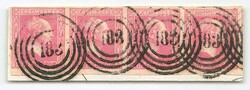 1858, viermal 1 Sgr. rosa, Friedrich Wilhelm IV., voll- bis ...