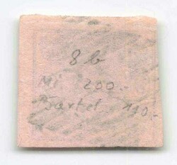 1853, 3 Sgr. schw. / rosaweiß, Wappen im Oval, lupen- bis ...