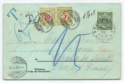 AUSLANDSPOSTKARTE: 1890, 5 Pf. grün, Ziffer im Kreis, mit K1 ...